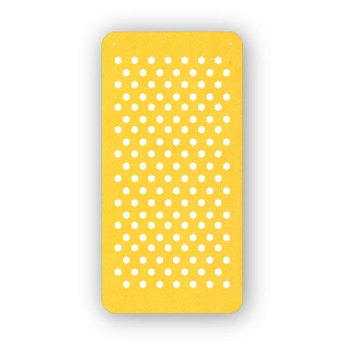 Hexagon geel vierkant